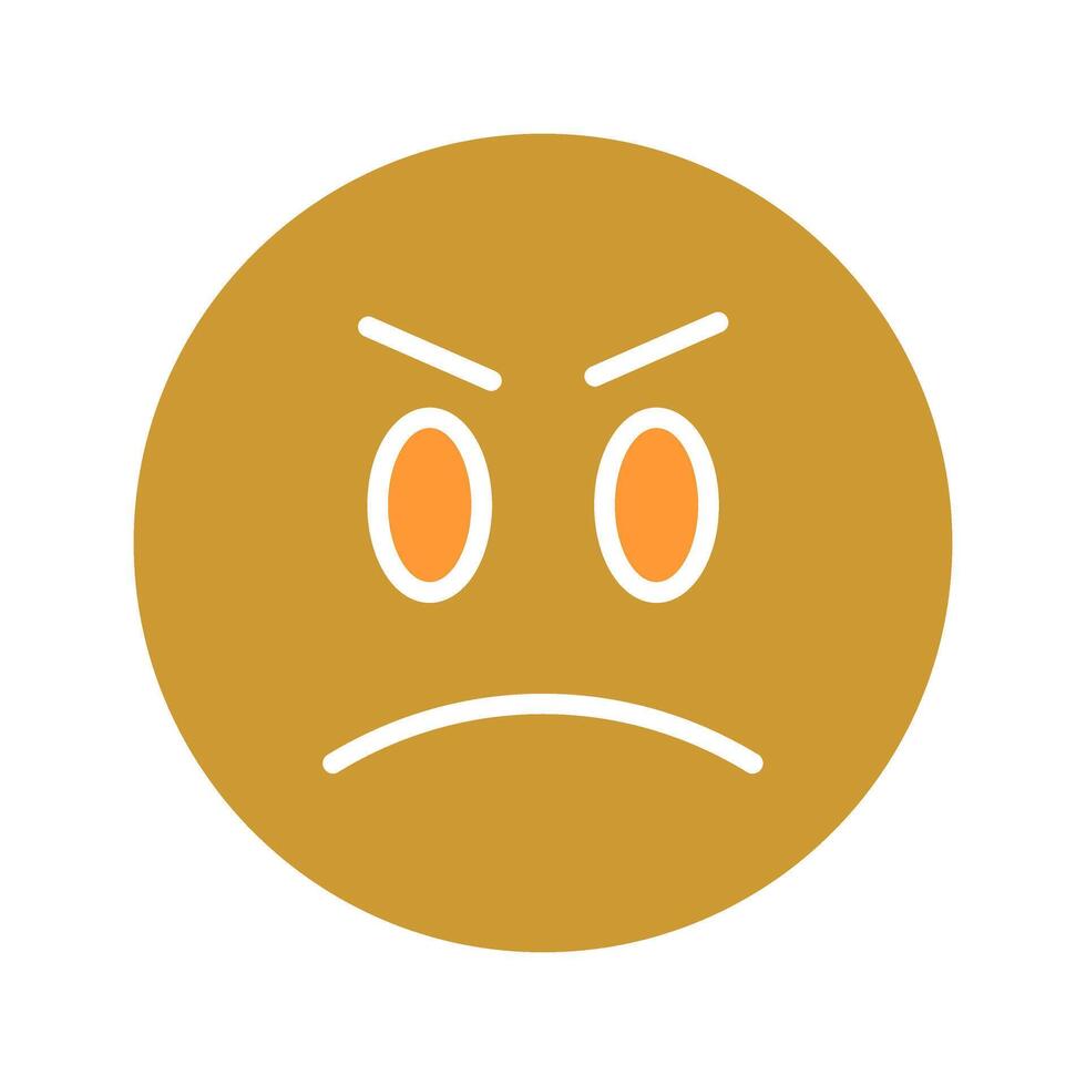 Angry Face Icon Design vector