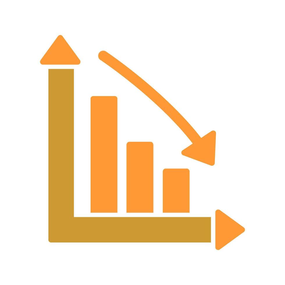 Chart Down Icon Design vector