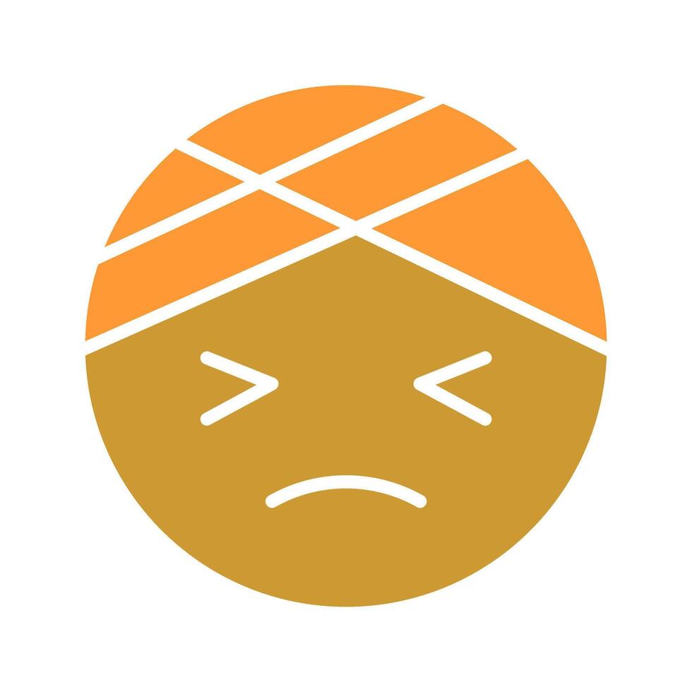 Face with Head-Bandage Icon Design vector