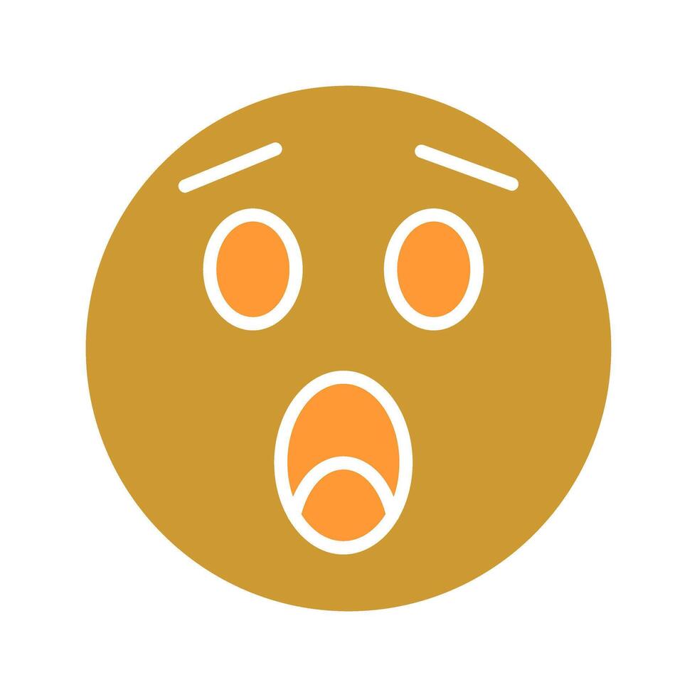 Astonished Face Icon Design vector