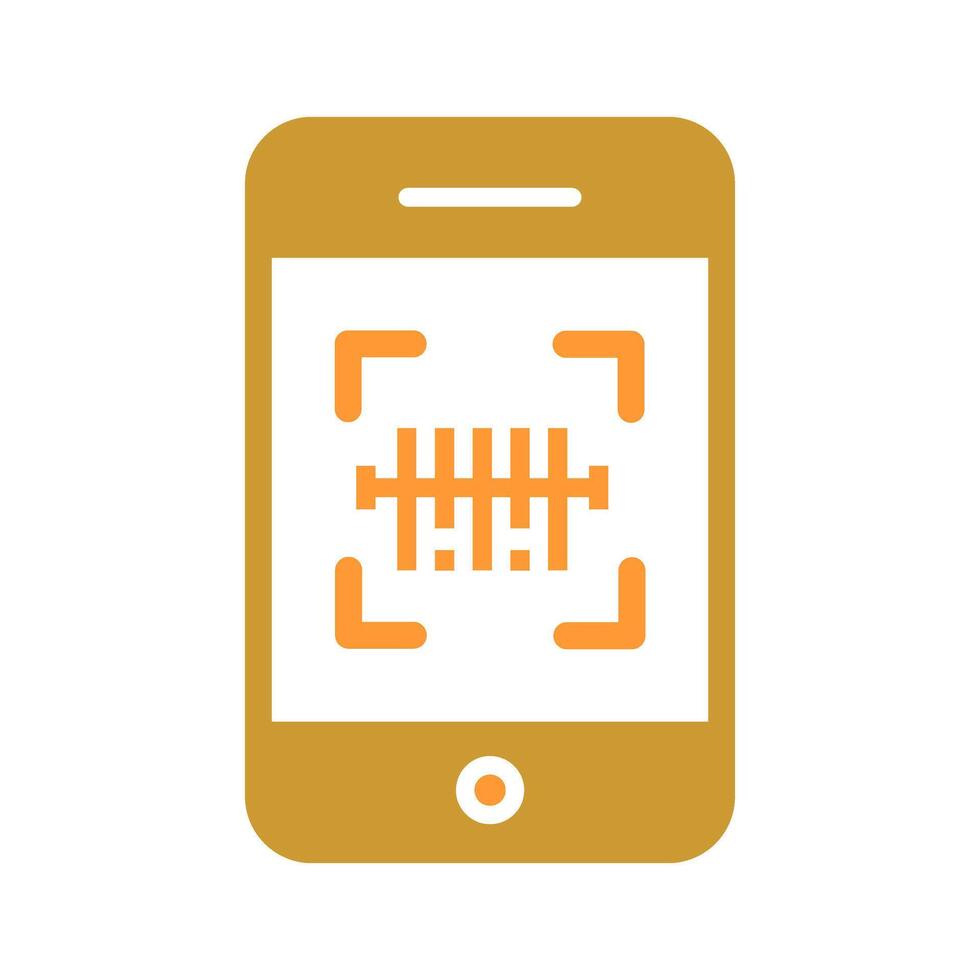 Mobile Scanning Icon Design vector