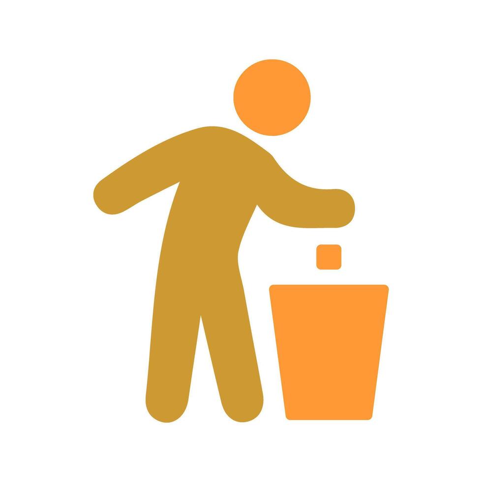 Litter in Bin Sign Icon Design vector