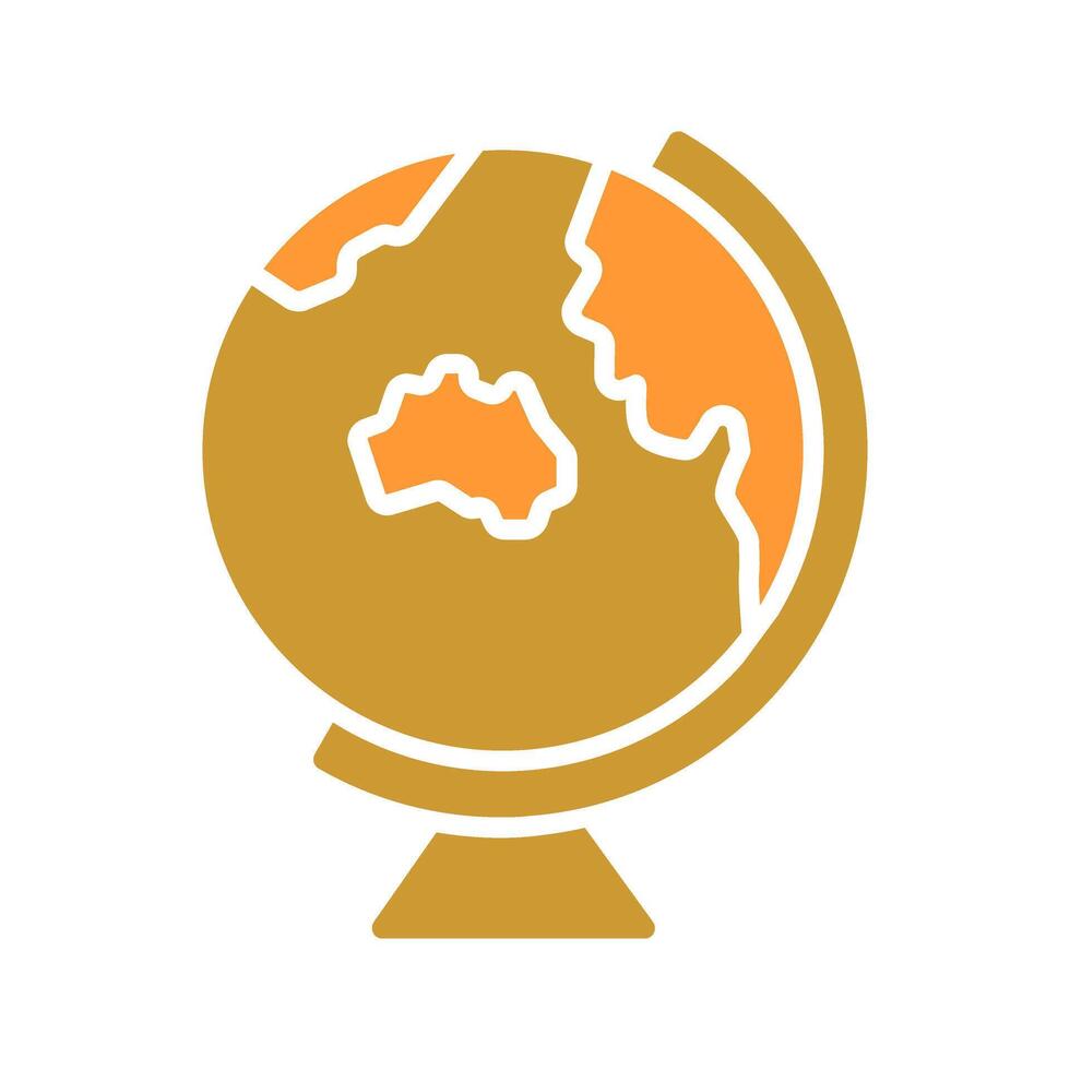 Earth Globe Asia Australia Icon Design vector