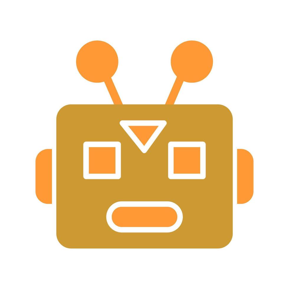 Robot Face Icon Design vector