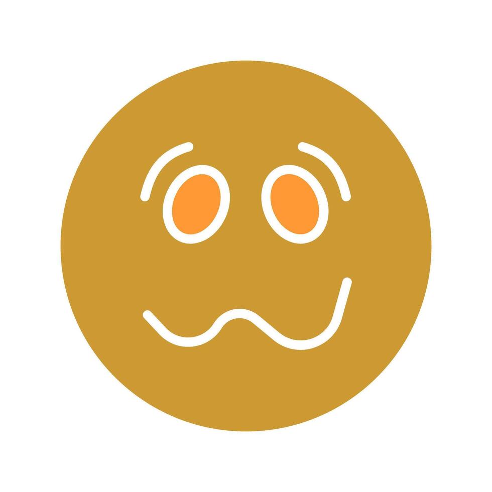 Woozy Face Icon Design vector