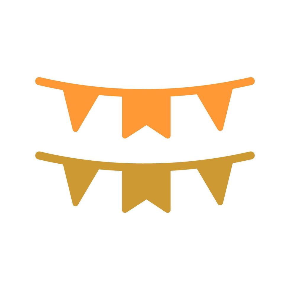 Bunting Flags Icon Design vector