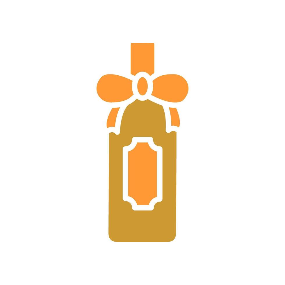 Wine Bottle with Bow Icon Design vector