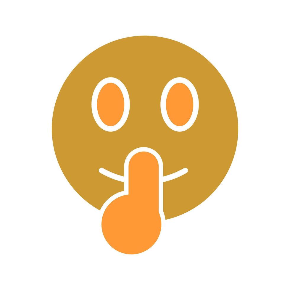 Shushing Face Icon Design vector