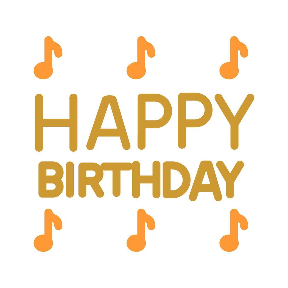 Happy Birthday Song Icon Design vector