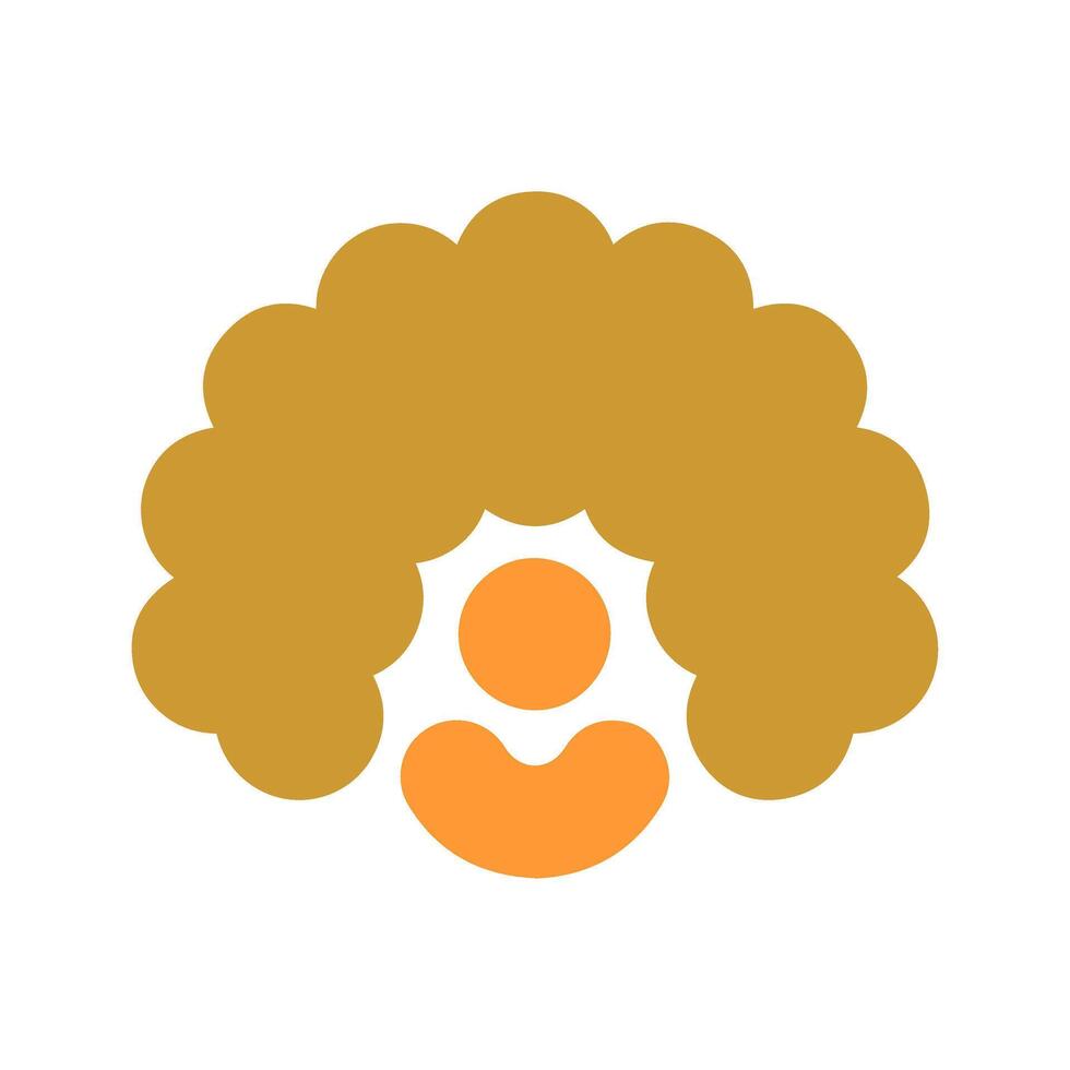 Clown Wig Icon Design vector