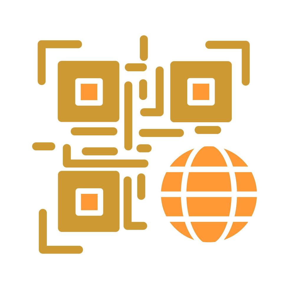 QR Code Website Icon Design vector