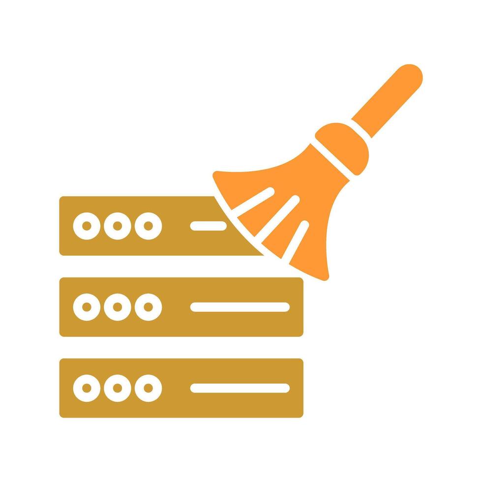Data Cleaning Icon Design vector