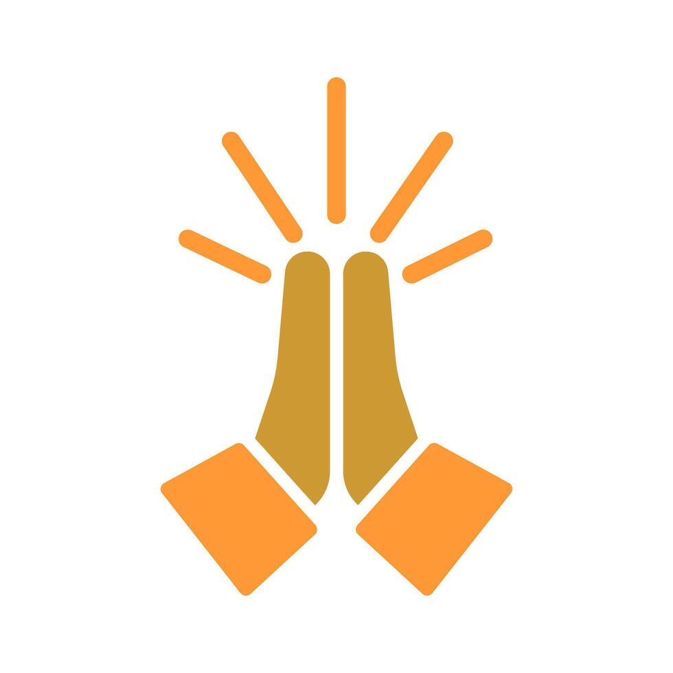 Folded Hands Icon Design vector