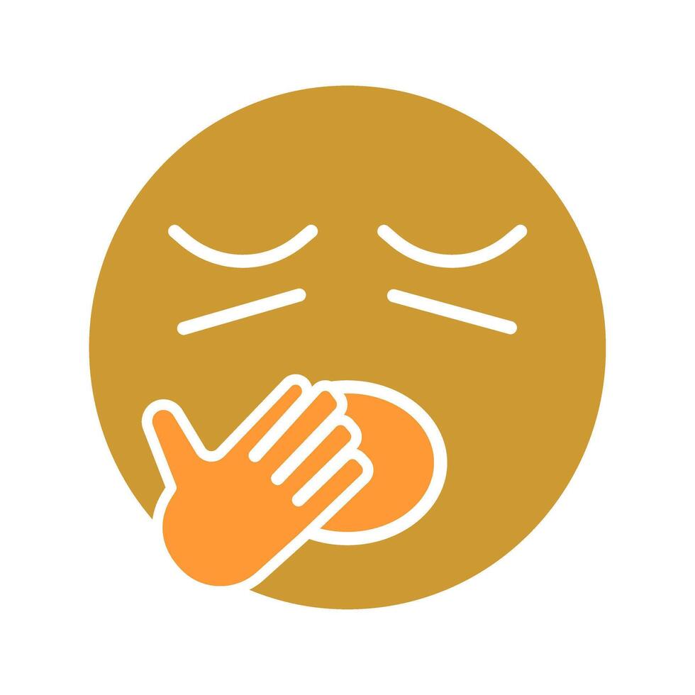 Yawning Face Icon Design vector