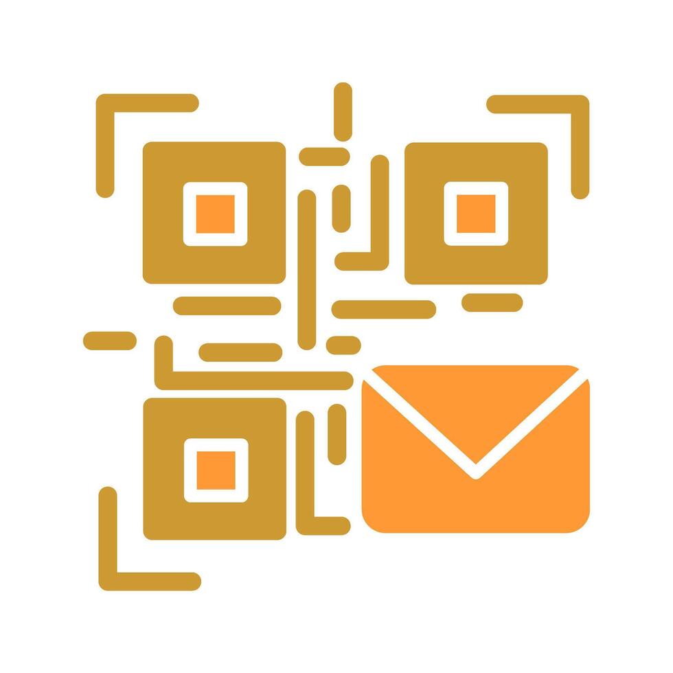 QR Code Email Icon Design vector