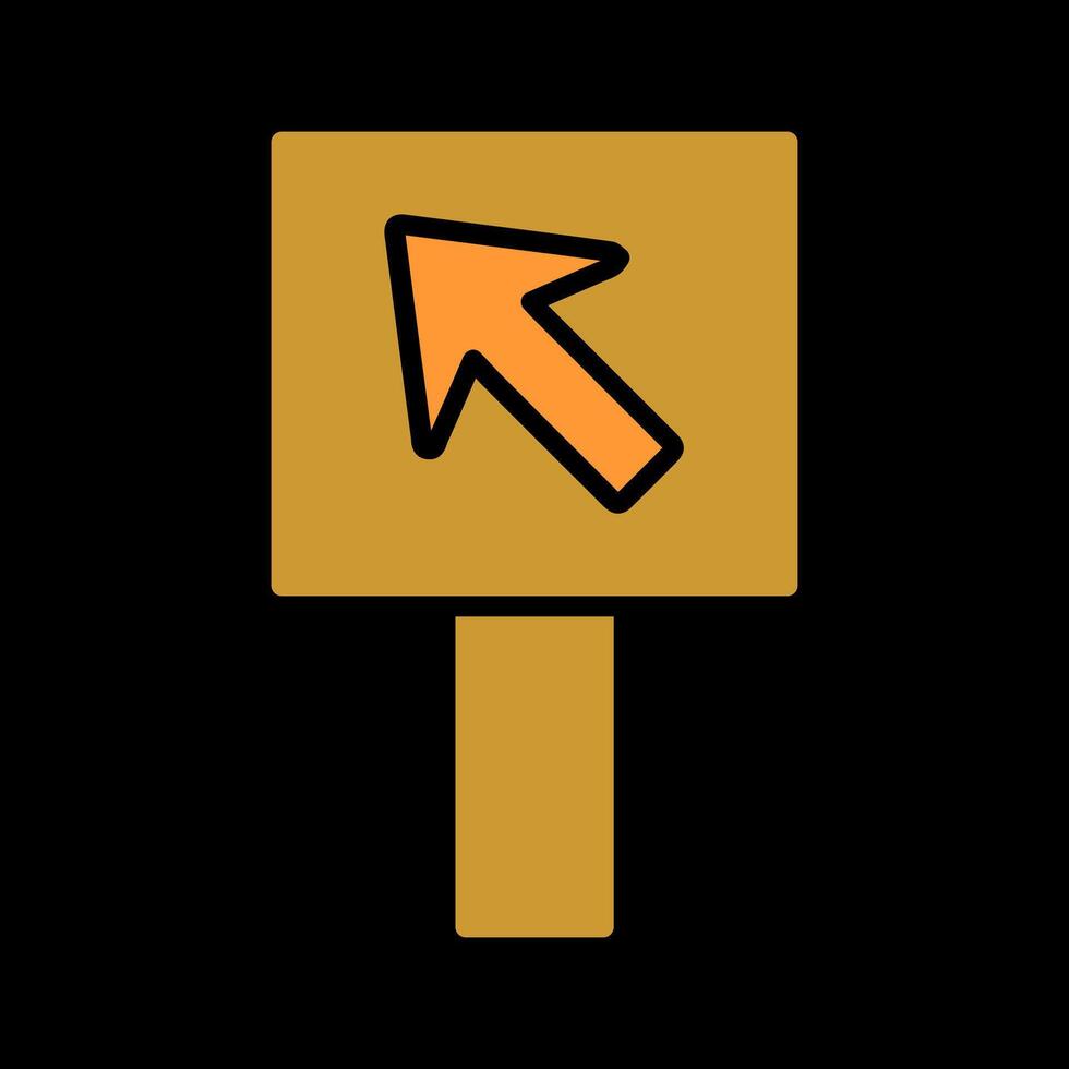 Diagonal Up Left Arrow Icon Design vector