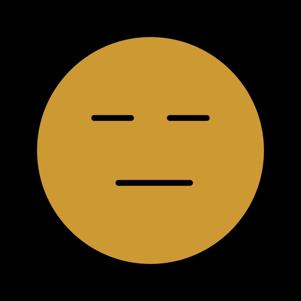 Neutral Face Icon Design vector