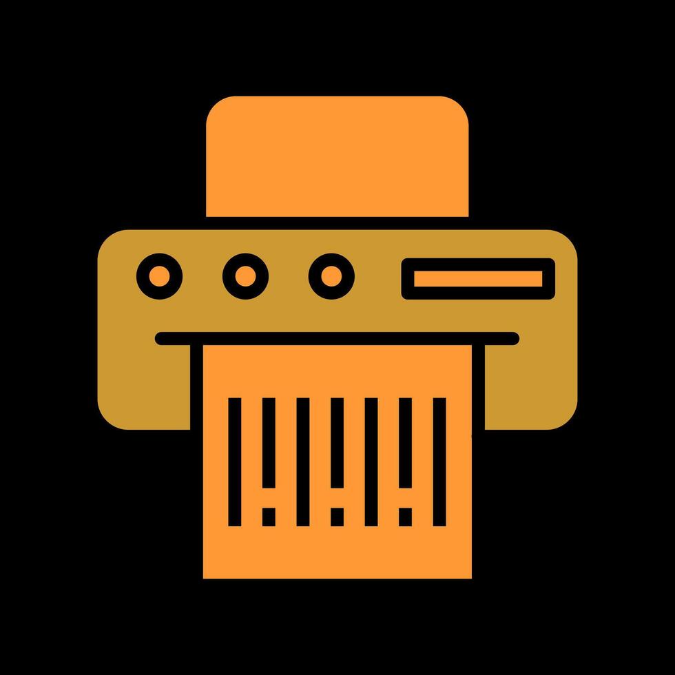 Barcode Printing Icon Design vector