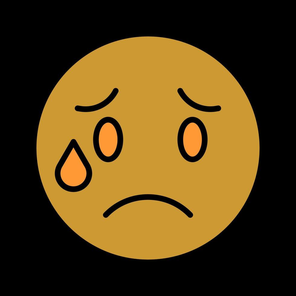 Crying Face Icon Design vector