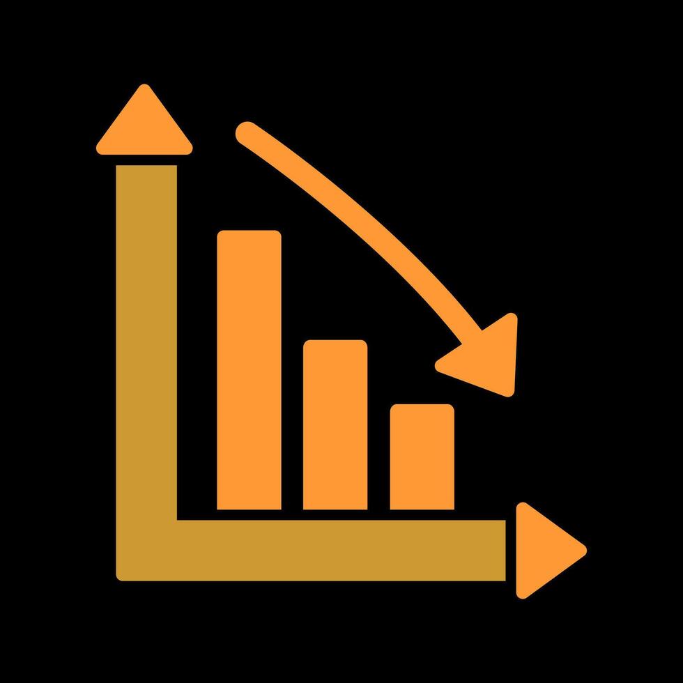 Chart Down Icon Design vector