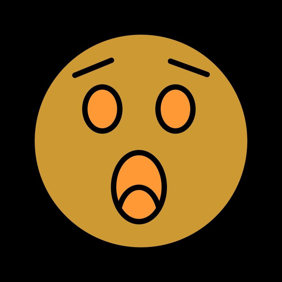 Astonished Face Icon Design vector
