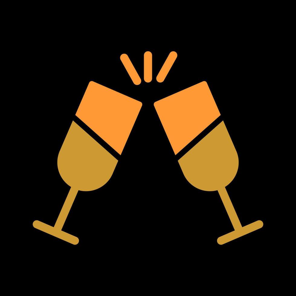 Champagne Toast Icon Design vector