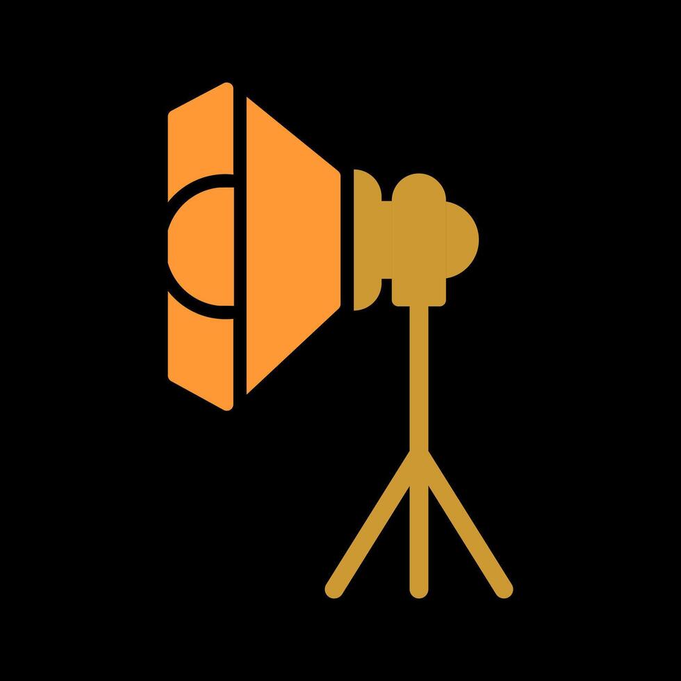 Photography Studio Lights Icon Design vector
