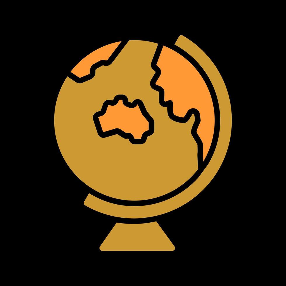 Earth Globe Asia Australia Icon Design vector