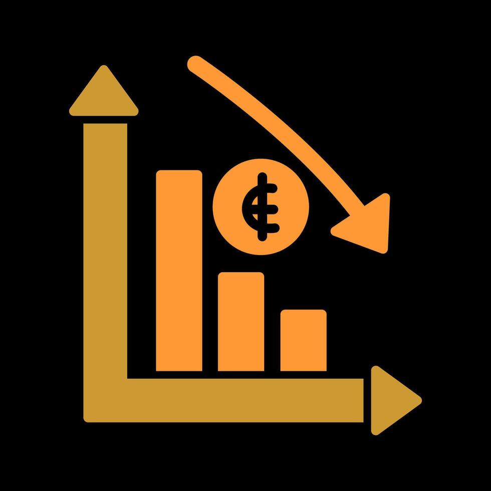 Money Down Icon Design vector