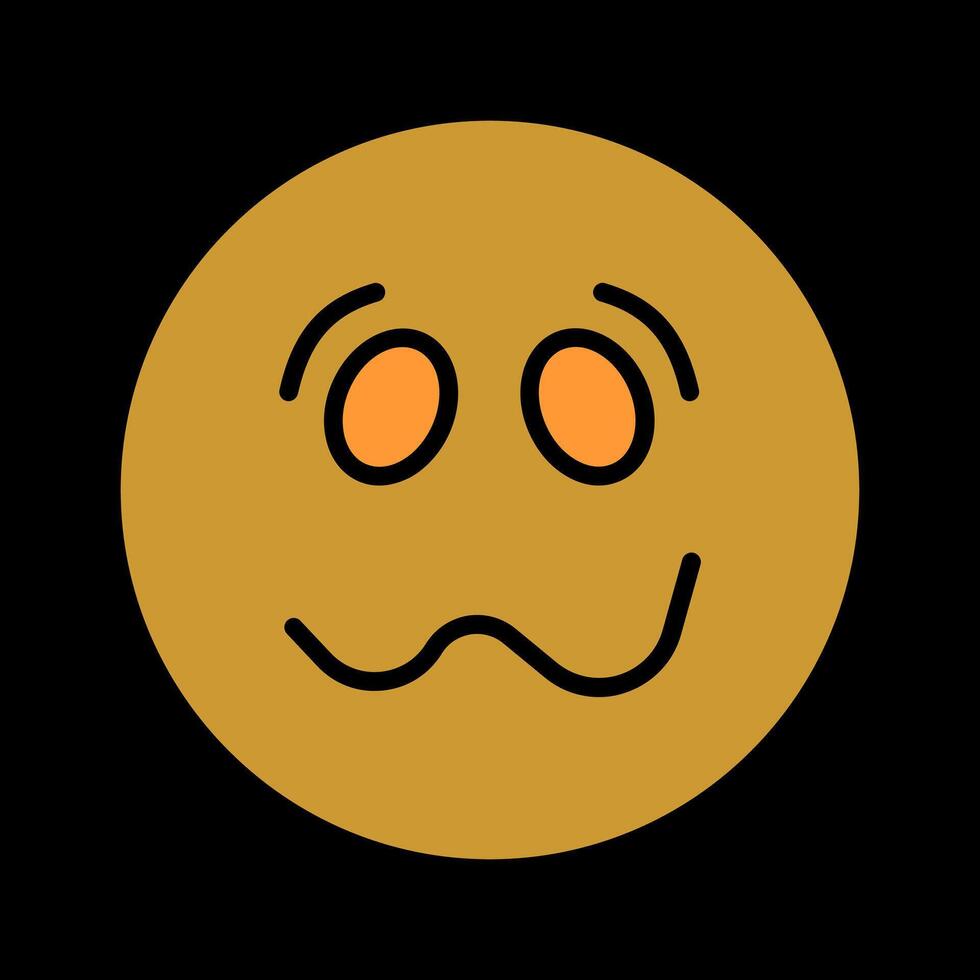 Woozy Face Icon Design vector