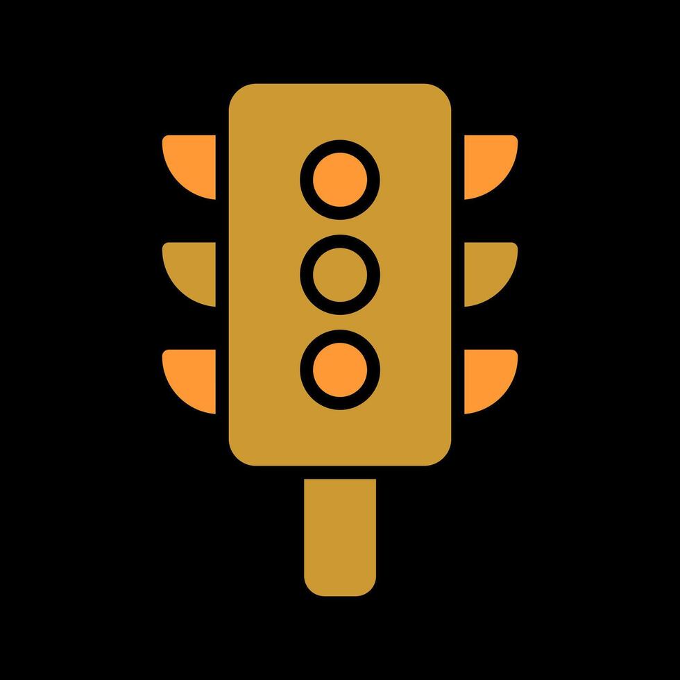 Vertical Traffic Light Icon Design vector