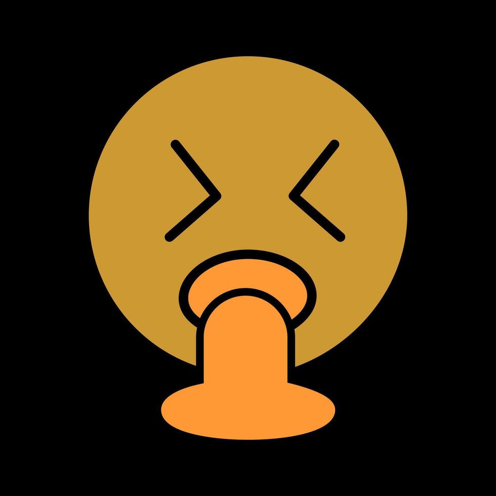 Face Vomiting Icon Design vector