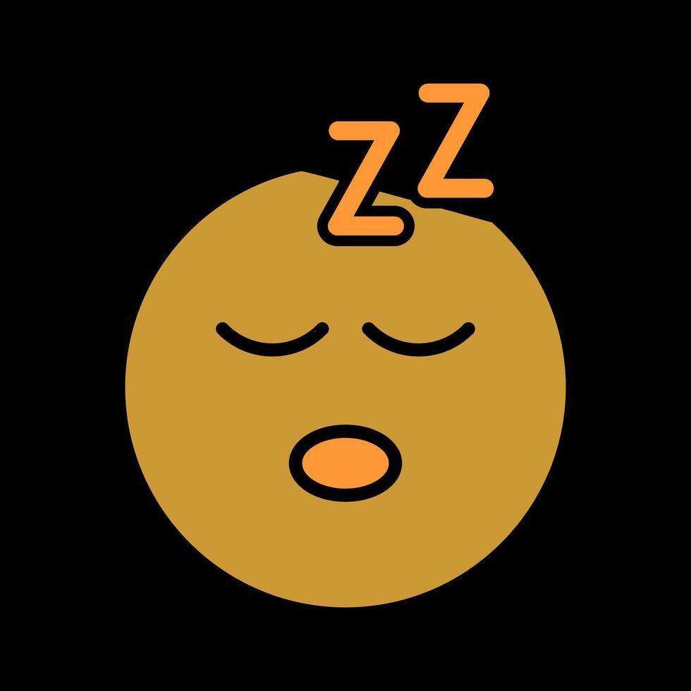 Sleeping Face Icon Design vector