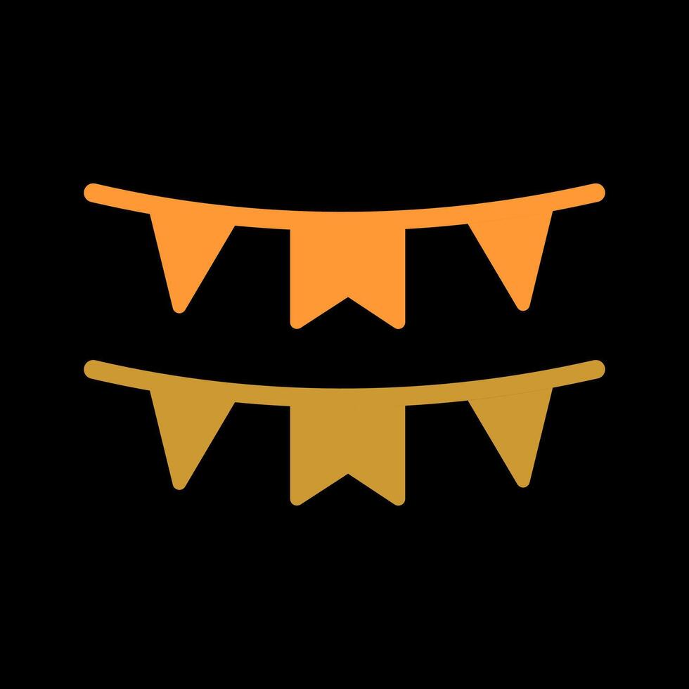 Bunting Flags Icon Design vector