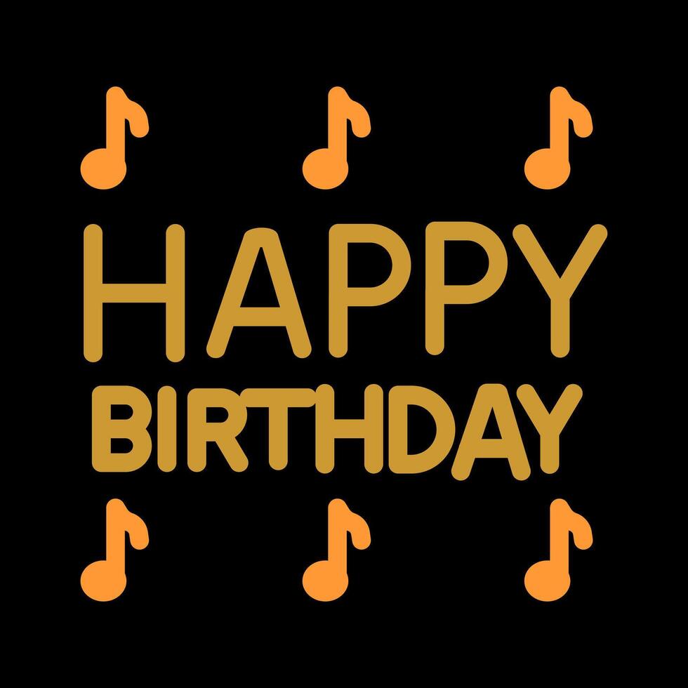 Happy Birthday Song Icon Design vector