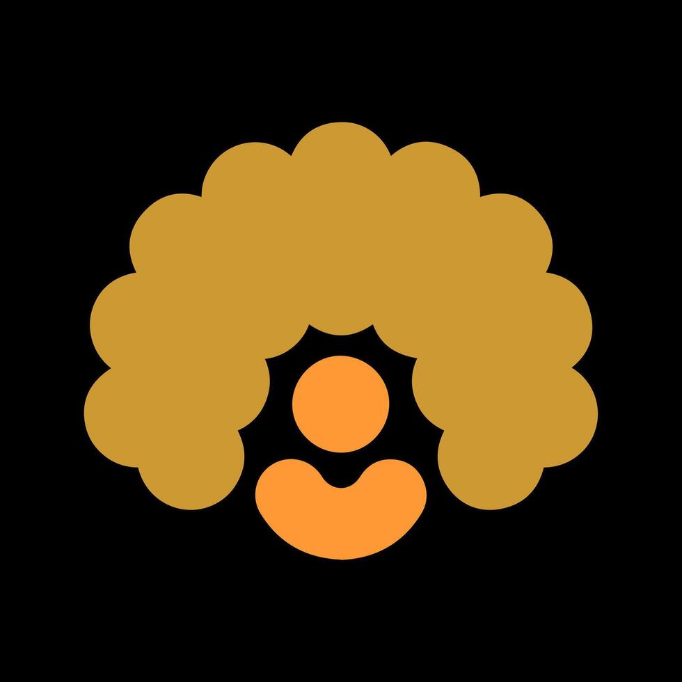 Clown Wig Icon Design vector