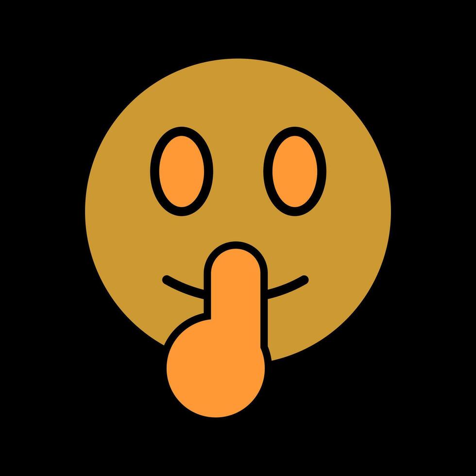 Shushing Face Icon Design vector