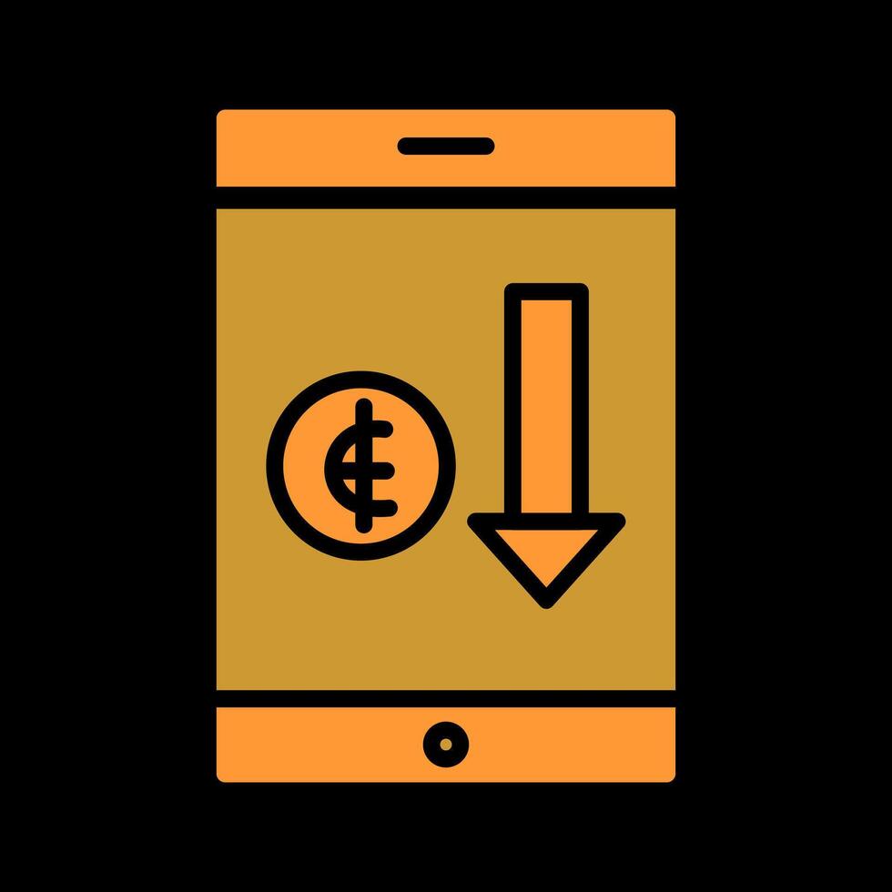 Money Loss Icon Design vector