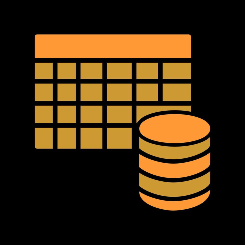 Table Data Icon Design vector