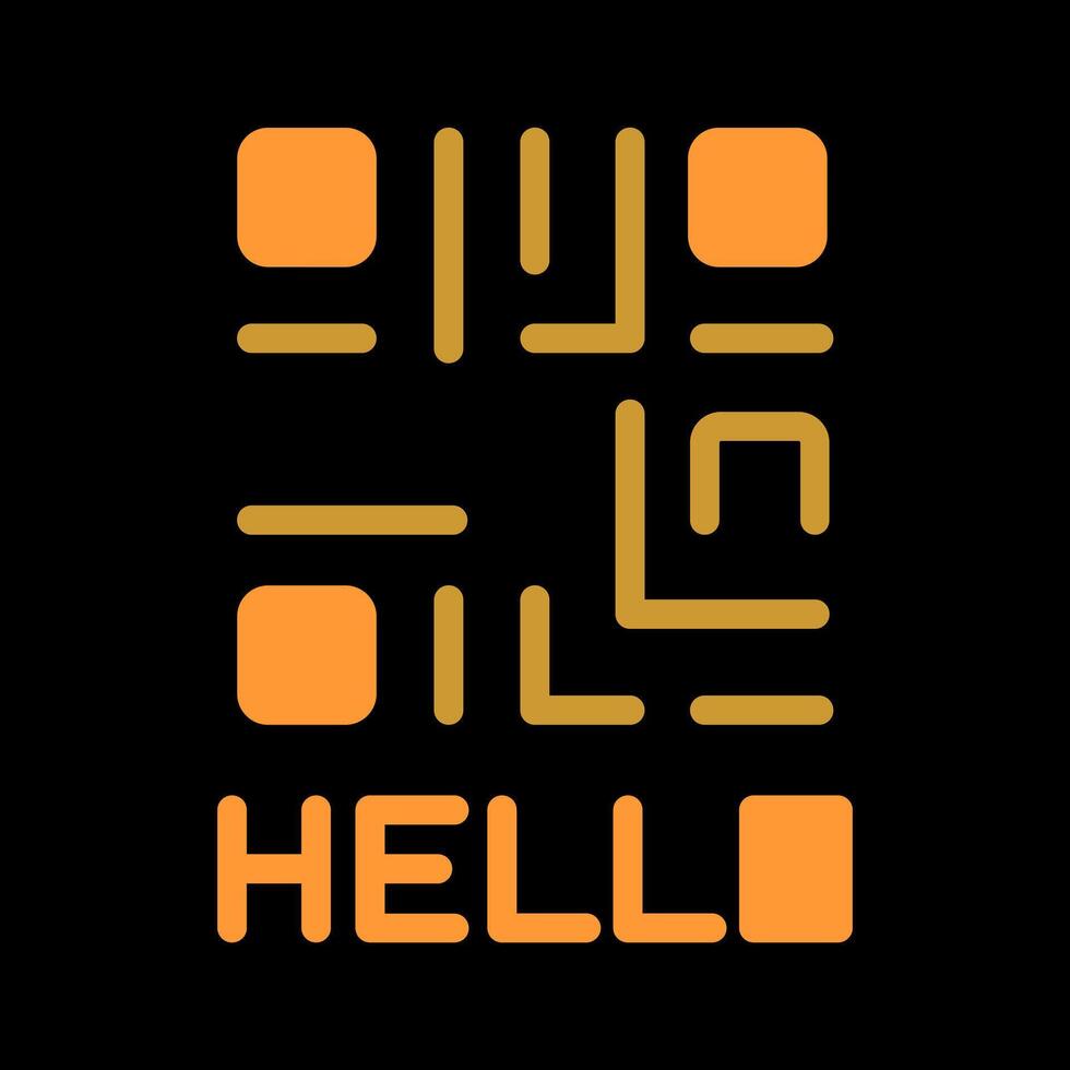 QR Code Text Icon Design 52929873 Vector Art at Vecteezy