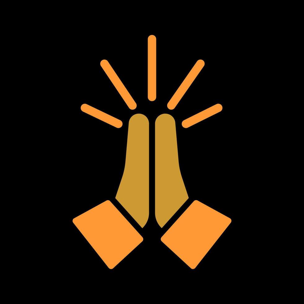 Folded Hands Icon Design vector