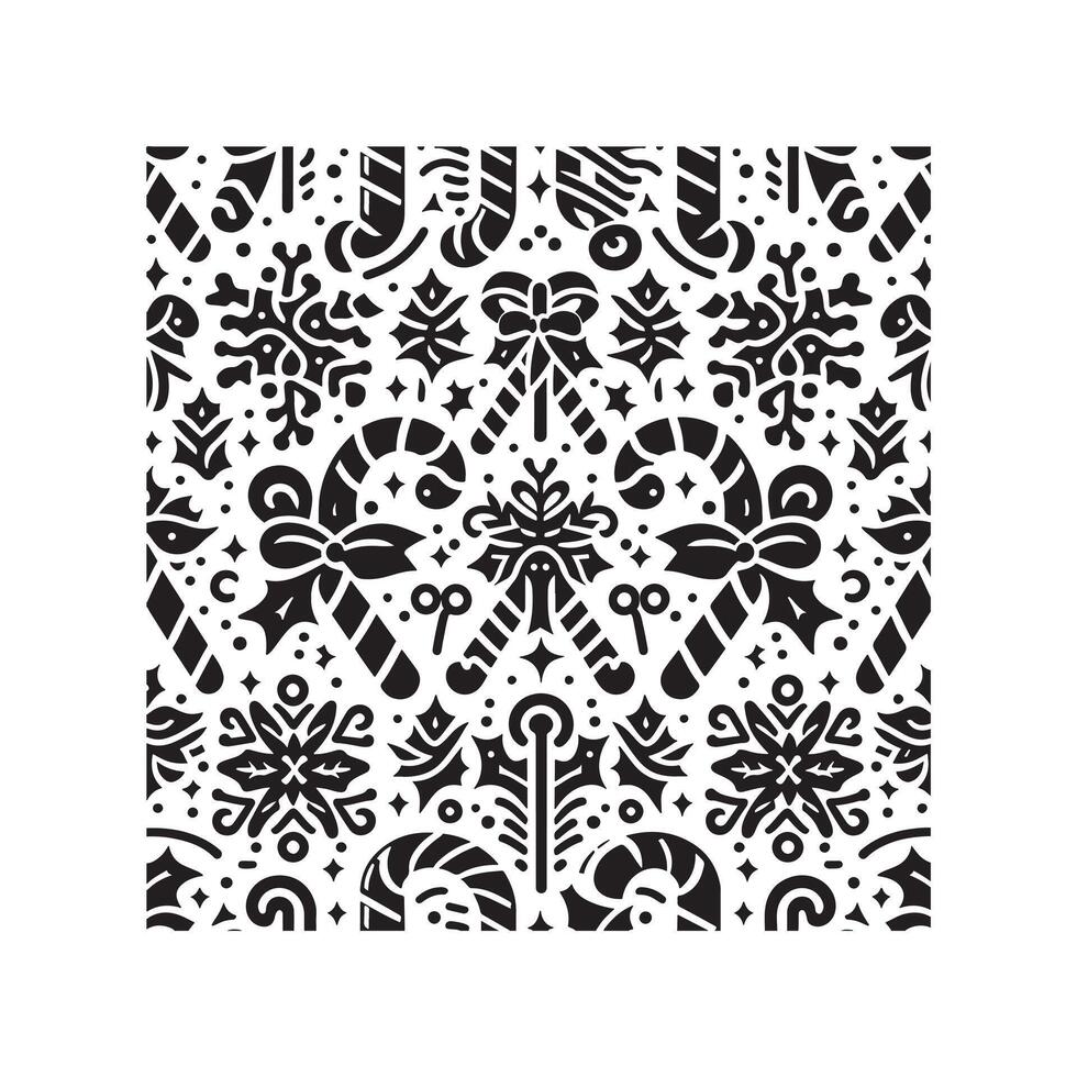 Repeating Candy Cane Motifs for Christmas vector