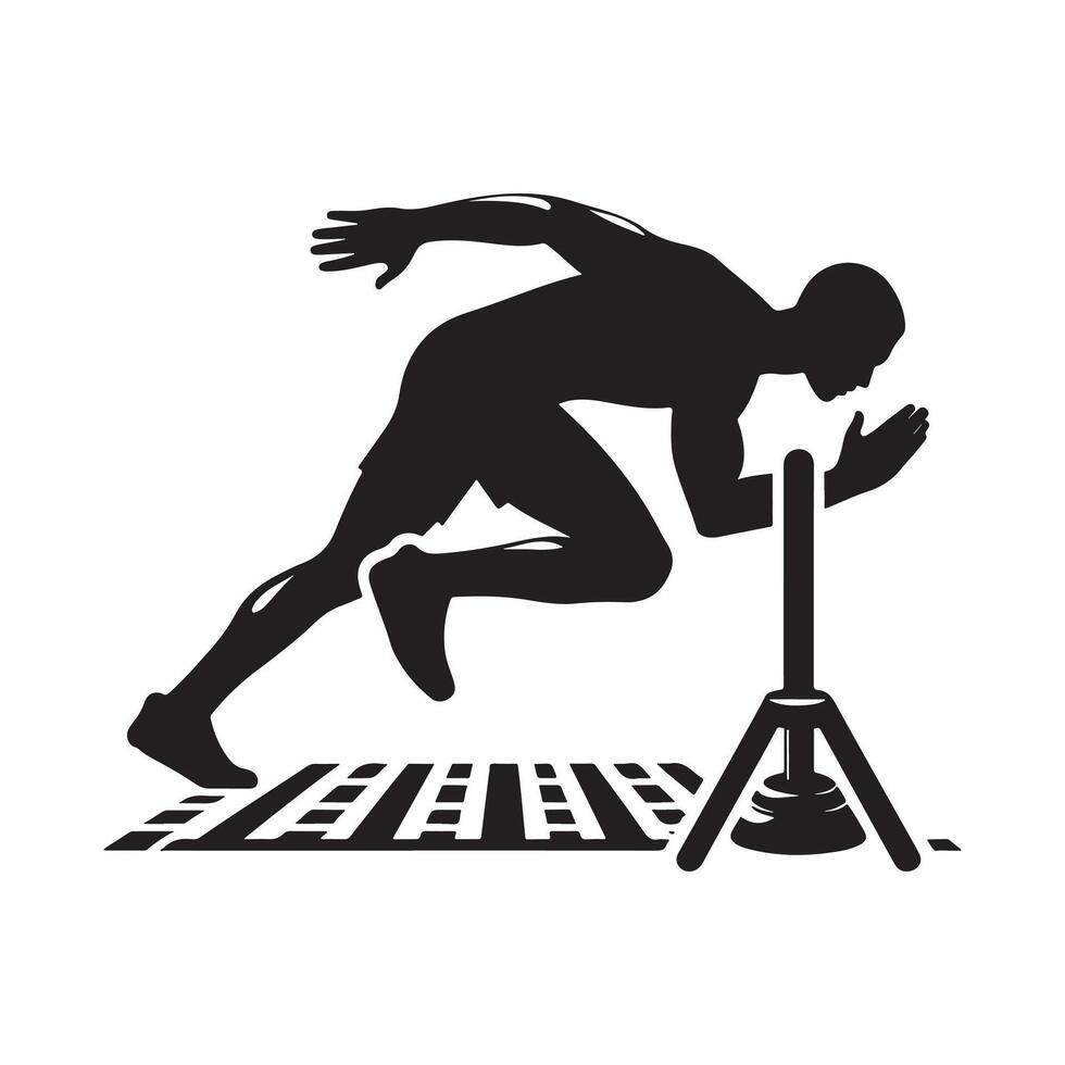 Agility Drill Exercise Silhouette vector
