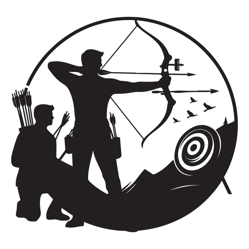 Archery Bow Silhouette vector