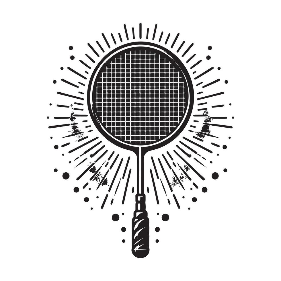 Badminton Defensive Silhouette vector