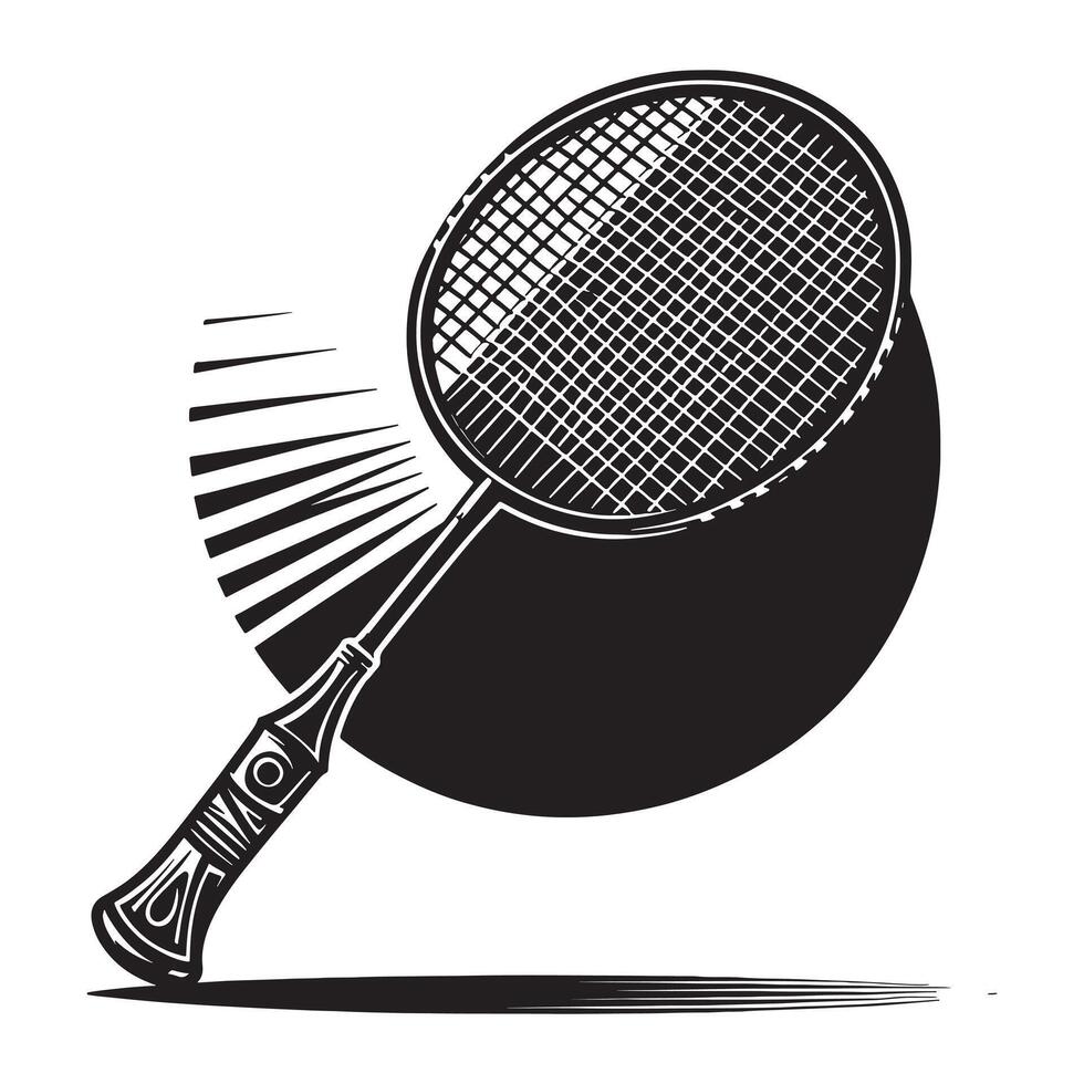 Badminton Serve Silhouette vector