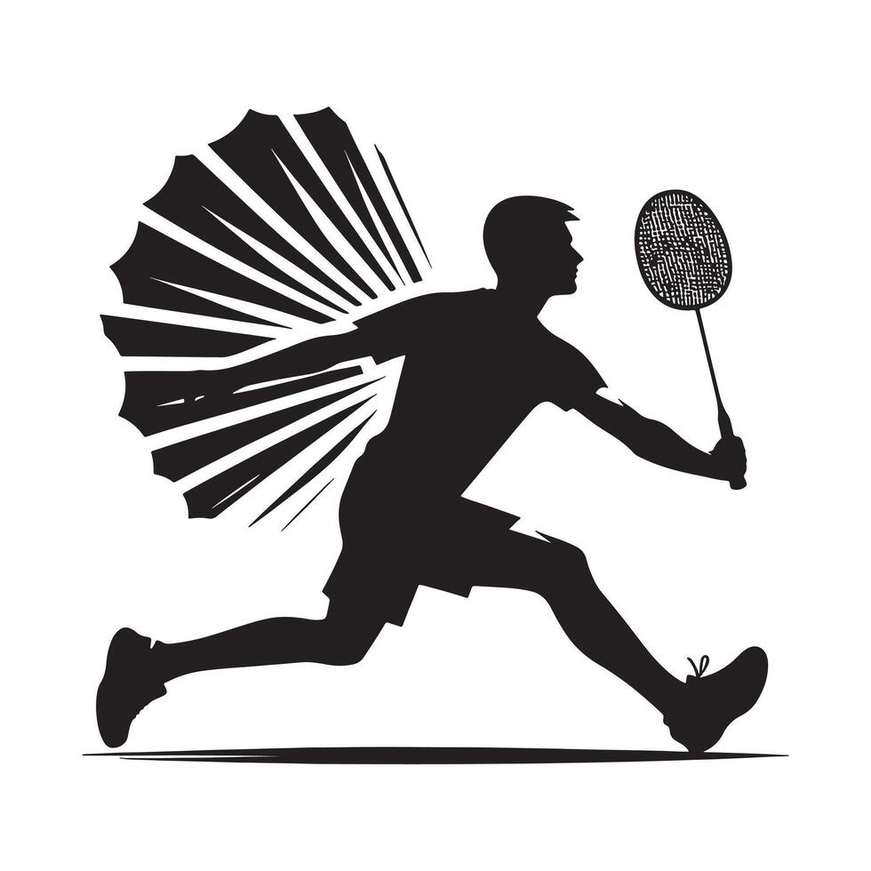 Badminton Reflex Silhouette vector