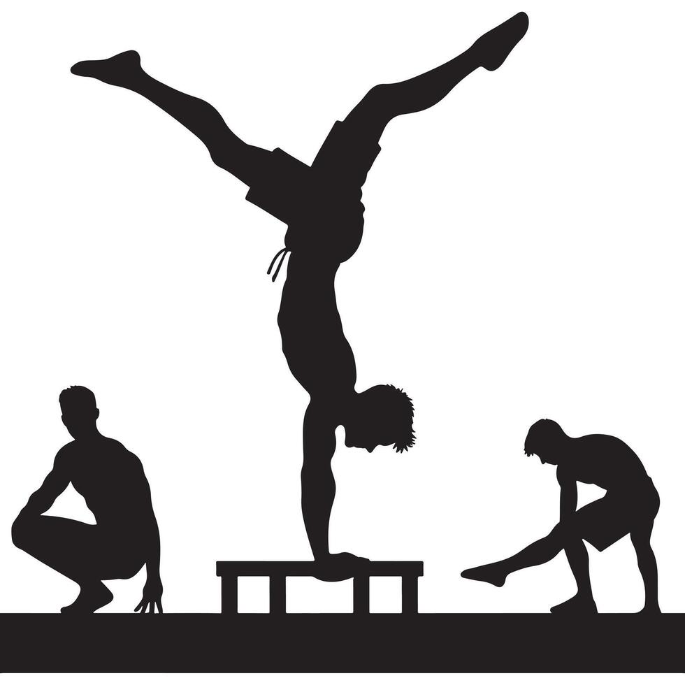 Calisthenic Plank Silhouette vector