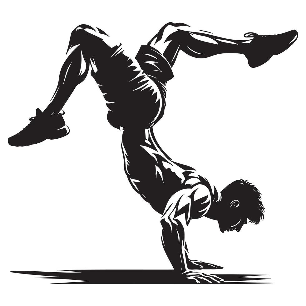 Calisthenic Squat Silhouette vector