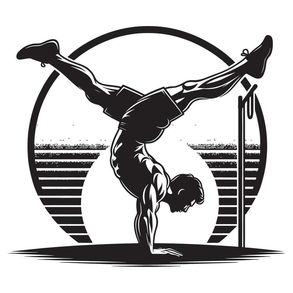 Calisthenic Triceps Dip Silhouette vector
